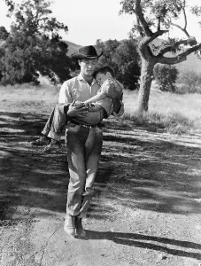 Miles Prints: THE RED PONY, Robert Mitchum, carrying Peter Miles, 1949