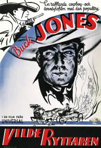 Buck Prints: RED RIDER, (aka VILDE RYTTAREN), Buck Jones on Swedish poster art, 1934