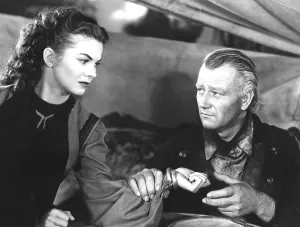 Holding Arm Prints: RED RIVER, Joanne Dru, John Wayne, 1948