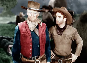 Gun Belt Prints: RED RIVER, from left: John Wayne, Montgomery Clift, 1948