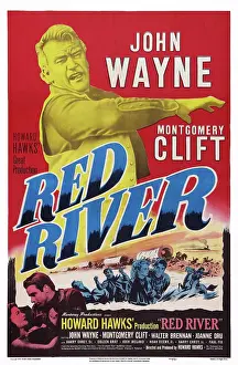 1948 Movies Prints: RED RIVER, top: John Wayne, bottom from left: Joanne Dru