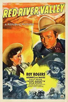 Hayes Prints: RED RIVER VALLEY, from left: Sally Payne, Roy Rogers, George Gabby Hayes, 1941