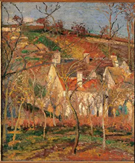 Roof Prints: Red Roofs, Corner of a Village