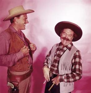 Tv Special Prints: THE RED SKELTON CHEVY SPECIAL, from left: James Arness