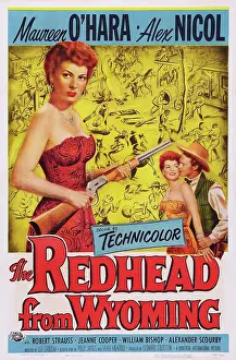 Alex Prints: THE REDHEAD FROM WYOMING, US poster art, Maureen O'Hara, Alex Nichol, 1953