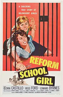 Scissors Prints: REFORM SCHOOL GIRL, poster art, 1957