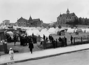 Food Prints: Refugee camp near Haight Street and Central Avenue for victims of the 1906 San Francisco Earthquake
