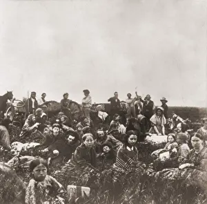 Minnesota Prints: Refugees of the 1862 Dakota War while they were escorted by Christian missionaries
