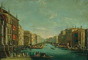 Gondolier Prints: Regatta on the Grand Canal, by Giuseppe Bernardino Bison