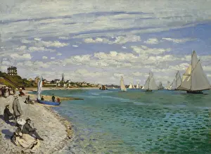 Coast Prints: Regatta at Sainte-Adresse, by Claude Monet
