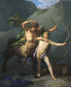 REGNAULT, Jean Baptiste (1754-1829). Education of Achilles by Chiron. 1782. Oil on canvas. FRANCE. Paris. Louvre Museum. AISA/Everett Collection**US SALES ONLY**