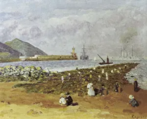 Impressionists Prints: REGOYOS, Daro de (1875-1913). The Breakwater