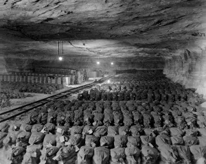 Lcgr1308 Prints: Reichsbank gold, SS loot, paintings in a Salt mine in Merkers