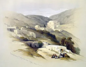 Images Dated 20th December 2007: Religion, 4th century Church of St George at Lydda, color lithograph ca 1839