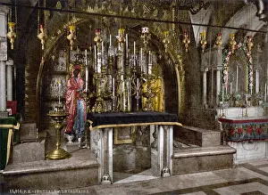 Images Dated 20th December 2007: Religion, The Calvary and the Greek altar in the Church of the Holy Sepulchre