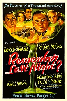 Arnold Prints: REMEMBER LAST NIGHT?, top far left: Robert Young, top center: Edward Arnold, 1935