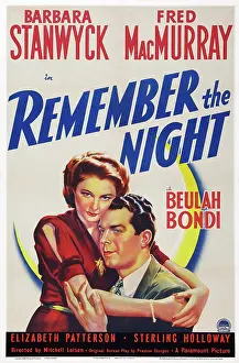 Images Dated 9th June 2015: REMEMBER THE NIGHT, US poster art, from left: Barbara Stanwyck, Fred MacMurray, 1940