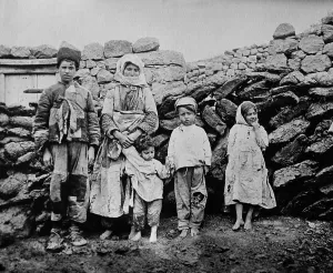 Anonymous Group Portraits Prints: Remnant of Armenian family during the WW1 era Genocide. Ca. 1915-19. (BSLOC_2013_5_22)