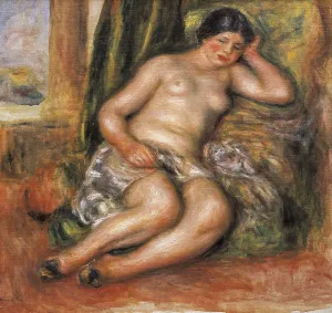RENOIR, Pierre-Auguste (1841-1919). Sleeping Odalisque, or Odalisque in Turkish Slippers. 1915-1917. Impressionism. Oil on canvas. FRANCE. Paris. Muse d'Orsay (Orsay Museum)