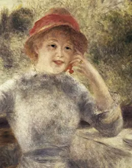 1879 Prints: RENOIR, Pierre-Auguste (1841-1919). Alphonsine Fournaise. 1879. Central detail