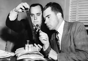 Evidence Prints: Rep. Richard Nixon and Robert Stripling (HUAC investigator)