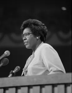 Conventions Prints: Representative Barbara Jordan delivers the keynote address at the 1976 Democratic National Convention