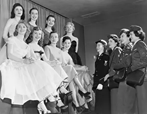 Wacs Prints: Representatives of the armed forces picking Miss Armed Forces in 1951