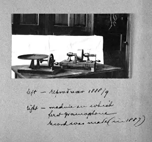 Phonograph Prints: A reproducer, a machine in which the first gramophone records were made, 1887