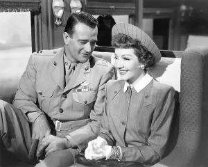 Images Dated 12th December 2014: WITHOUT RESERVATIONS, from left: John Wayne, Claudette Colbert, 1946