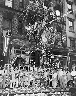Rs4wn Prints: Residents of New York's Little Italy celebrate the Japanese surrender
