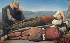 Relaxation Prints: The Rest of the Quarrymen, by Baccio Maria Bacci