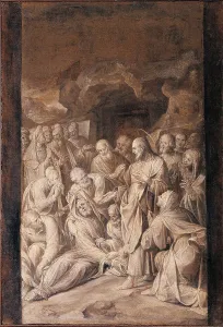 Monochrome Prints: Resurrection of Lazarus, by Camillo Procaccini