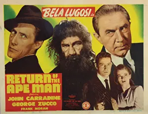 Moran Prints: RETURN OF THE APE MAN, (top) John Carradine