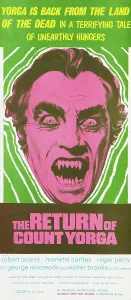 Images Dated 13th June 2013: THE RETURN OF COUNT YORGA, Robert Quarry on Australian poster art, 1971