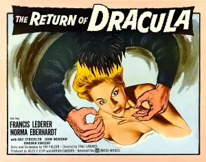 Francis Prints: THE RETURN OF DRACULA, Francis Lederer, Norma Eberhardt, 1958