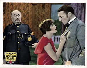 Lawford Prints: THE RETURN OF SHERLOCK HOLMES, from left, Hubert Druce, Betty Lawford, Clive Brook, 1929