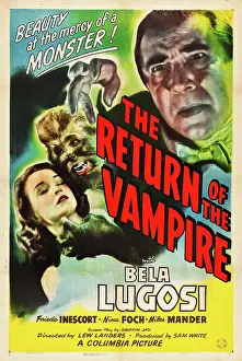 1944 Movies Prints: THE RETURN OF THE VAMPIRE, Nina Foch, Matt Willis, Bela Lugosi, 1944