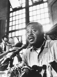 Sclc Prints: Rev. Ralph Abernathy, leader of the Poor Peoples Campaign held a press conference from jail