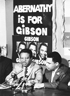 Newark Prints: Rev. Ralph Abernathy (left) and endorsed Kenneth Gibson for Mayor of Newark