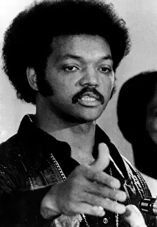 Afro Prints: Reverend Jesse Jackson at his press conference calling for the resignation of the Cook County State Attorney