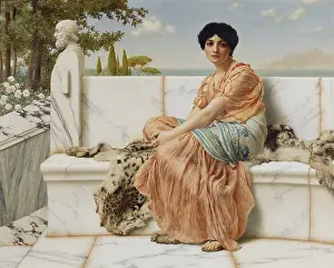Lcgr1606 Prints: Reverie, by John William Godward, 1904, English painting, oil on canvas