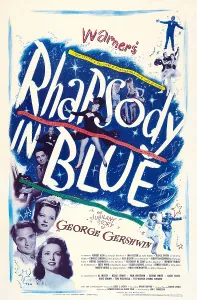 Dancers Prints: RHAPSODY IN BLUE, US poster, bottom left from top: Alexis Smith