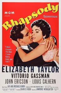 Vittorio Prints: RHAPSODY, US poster art, from left: Vittorio Gassman, Elizabeth Taylor, 1954