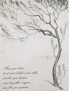 Poem Prints: RIBA, Carles (1893-1959). Spanish writer in Catalan language