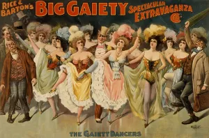 Burlesque Prints: Rice and Barton's Big Gaiety Spectacular Extravaganza Company. 1899 Poster