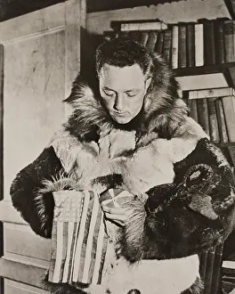 Travel Prints: Richard Byrd in polar furs before his flight over the South Pole