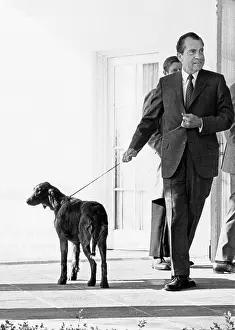 Csu 2012 10 Prints: Richard Nixon with his six month old Irish Setter