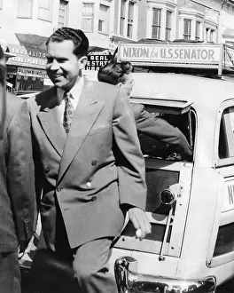 Lcgr1412 Prints: Richard Nixon during the Republican primary campaign for the Senate