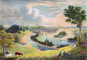 Richmond Prints: Richmond, Virginia, from the hill above the waterworks. 1834