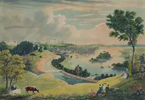 Cityscape Prints: Richmond, Virginia, the James River